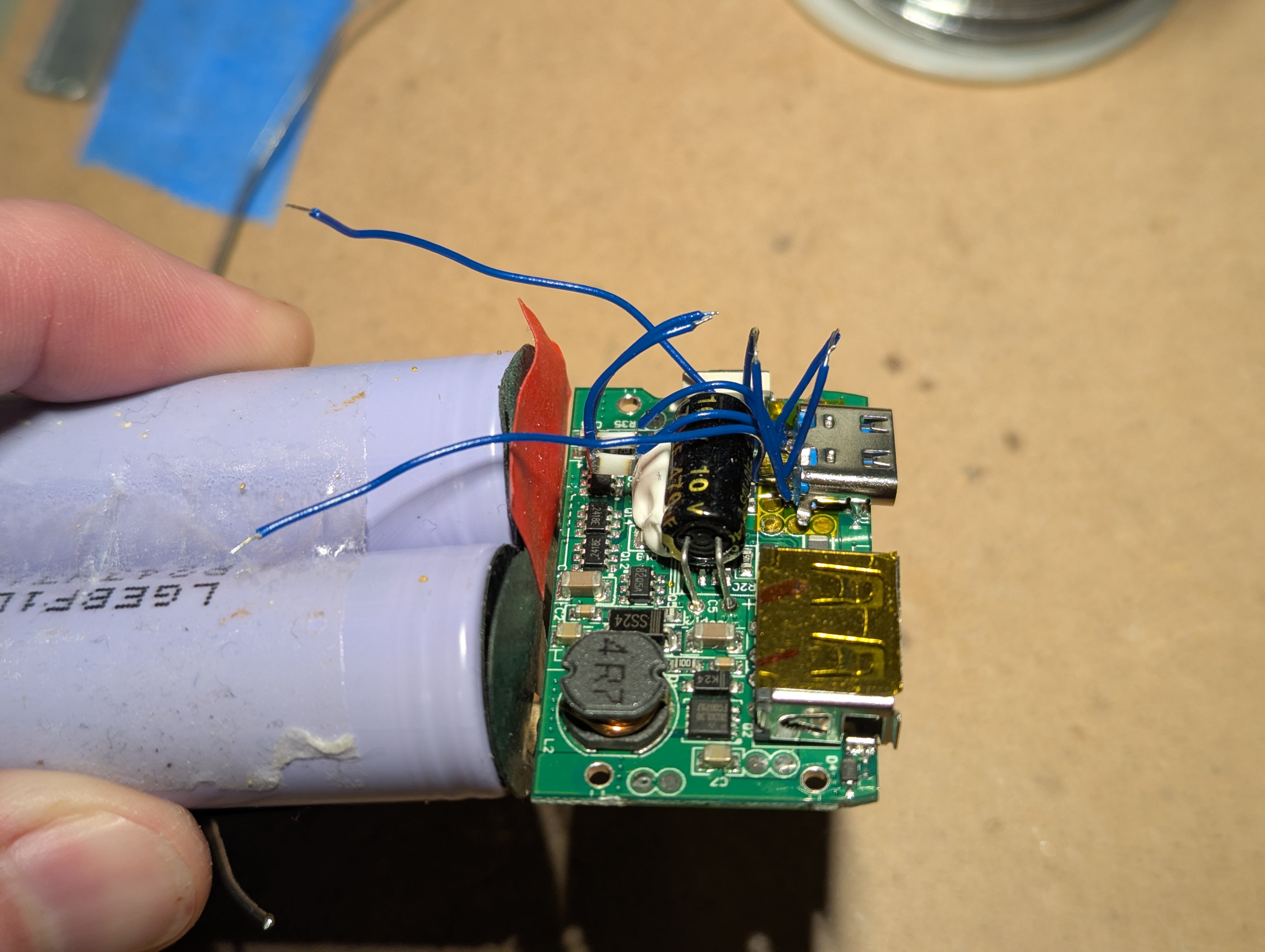 Wires in place